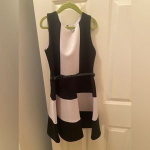 Girls black white holiday dress size 10